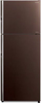 Двухкамерный холодильник Hitachi R-VG 472 PU8 GBW коричневое стекло
