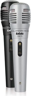 Микрофон BBK CM215 черный/серебро