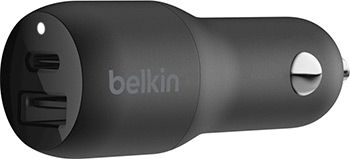Автомобильное зарядное устройство Belkin 30 Вт USB-C USB PD (F7U100btBLK)