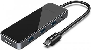 Мультифункциональный хаб Vention USB-C > HDMI v2.0/3xUSB 3.0 OTG/PD (THPBB)