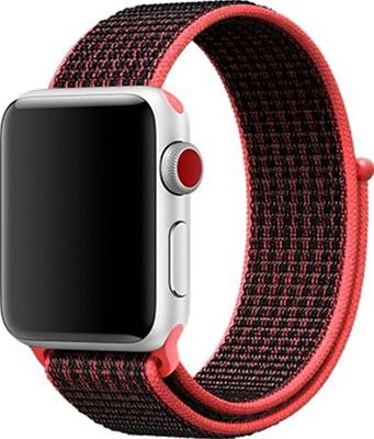 Ремешок для часов Eva для Apple Watch 42/44 mm Черный/Красный (AWA009BR)