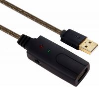 Активный кабель-удлинитель GCR USB 2.0 AM/AF с усилителем, 10 м (GCR-UEC3M2-BD2S-10.0m)