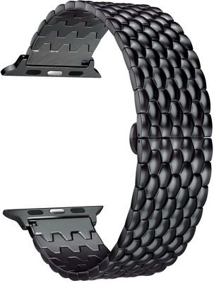 Ремешок для часов Lyambda из нержавеющей стали для Apple Watch 40/42 mm KITALFA LWA-08-44-BK Black