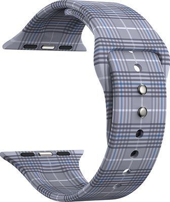 Силиконовый ремешок Lyambda для Apple Watch 38/40 mm URBAN DSJ-10-207A-40 gray plaid