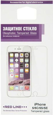 Защитное стекло Red Line iPhone 5/5C/5S/SE tempered glass