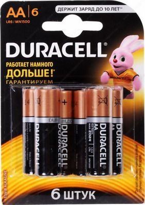 Батарейка Duracell LR6/MN 1500-6BL BASIC AA
