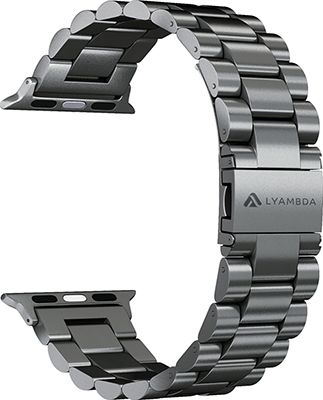 Ремешок для часов Lyambda из нержавеющей стали для Apple Watch 42/44 mm KEID DS-APG-02-44-BL Black