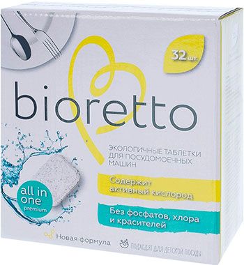 Экологичные таблетки Bioretto для ПММ 32шт Bio - 101