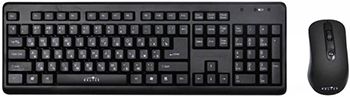 Клавиатура мышь Oklick 270M клав:черный мышь:черный USB беспроводная