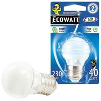 Светодиодная лампа Ecowatt P45 230В 4.7(40)W