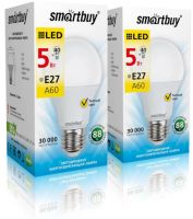 Светодиодная лампа Smartbuy A60-05W/3000/E27 (SBL-A60-05-30K-E27-A)