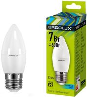 Светодиодная лампа Ergolux LED-C35-7W-E27-4K