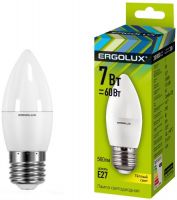 Светодиодная лампа Ergolux LED-C35-7W-E27-3K