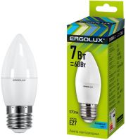 Светодиодная лампа Ergolux LED-C35-7W-E14-4K