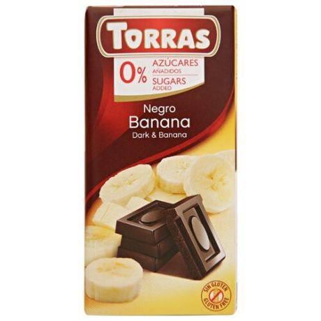 Шоколад Torras темный с бананом