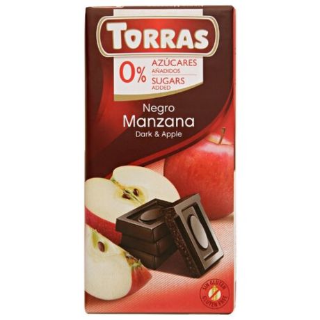 Шоколад Torras темный с яблоком