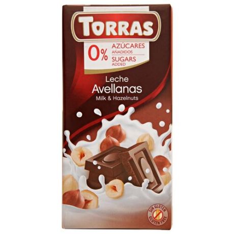 Шоколад Torras молочный с