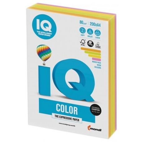 Бумага A4 200 шт. IQ color RB04