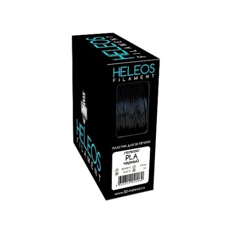 PLA пруток Heleos 175 мм черный