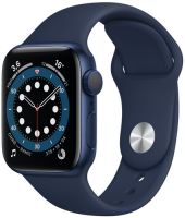 Смарт-часы Apple Watch S6 40mm Blue Aluminum Case with Deep Navy Sport Band (MG143RU/A)