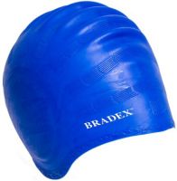 Шапочка для плавания Bradex SF 0301 с выемками для ушей, синяя
