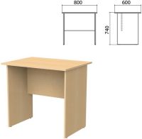 Письменный стол СП-МЕБЕЛЬ "Бюджет", 80х60х74 см, бук натуральный (641167)