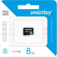 Карта памяти Smartbuy microSDHC 8Gb Class 10 (SB8GBSDCL10-00)