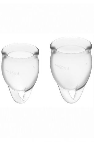 Набор менструальных чаш Satisfyer Feel confident Menstrual Cup (Transparent)