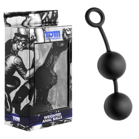 Анальные шарики Tom of Finland Weighted Anal Balls – чёрный