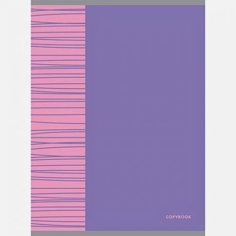 Тетрадь для конспектов "Неоновые штрихи. Фиолетовый и розовый" А4, 48 листов, в клетку