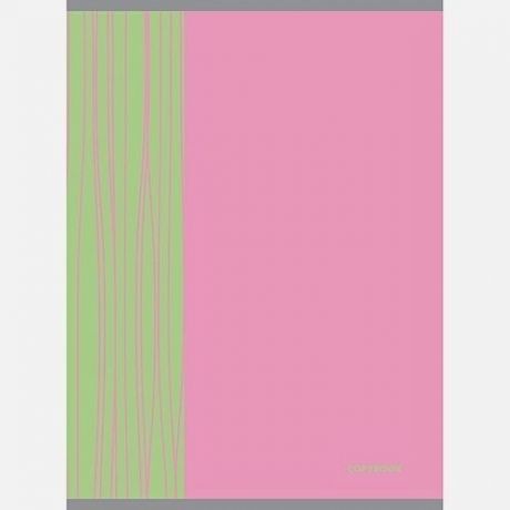 Тетрадь для конспектов "Неоновые штрихи. Розовый и зеленый" А4, 48 листов, в клетку