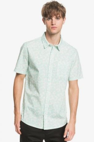 Мужская рубашка с коротким рукавом QUIKSILVER Dots Flower (BEACH GLASS DOTS FLOWER (gcz6), S)