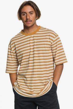 Мужская футболка QUIKSILVER Originals Модель EQYKT03989 (THAI CURRY LINEN STRIPE (cpy3), S)