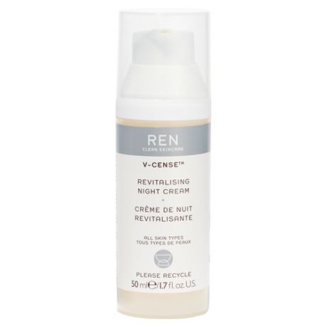 REN Clean Skincare V-CENSE Ночной восстанавливающий крем для лица против первых признаков старения кожи