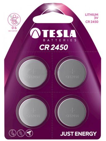 Батарейка CR2450 - Tesla (4 штуки)