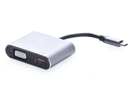 Переходник iNeez USB Type-C to HUB 4in1 PD/HDMI/VGA/USB Support 4K Grey 911492