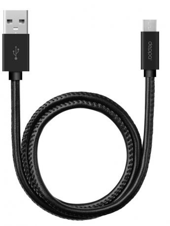 Аксессуар Deppa USB - MicroUSB 1.2m Black 72268
