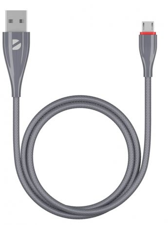 Аксессуар Deppa USB - MicroUSB 1m Grey 72286