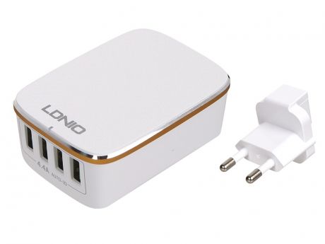 Зарядное устройство Ldnio A4404 4xUSB 4.4A 22W White-Gold LD_B4398