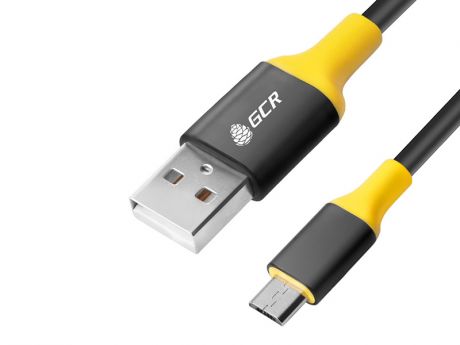 Аксессуар Greenconnect USB 2.0 AM - microB 5pin 1.5m Black-Yellow GCR-50508