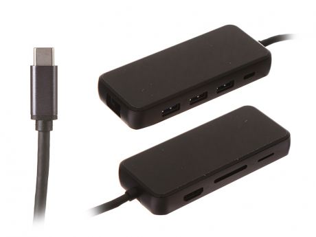 Аксессуар Переходник iNeez USB-C 8 in 1 PD/HDMI/3xUSB3.0/SD.TF/Ethernet Grey 913043