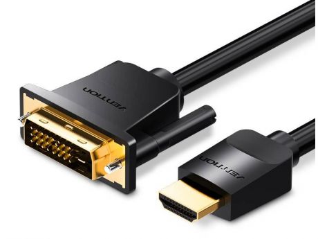 Аксессуар Vention HDMI 19M - DVI-D Dual Link 25M 3.0m ABFBI