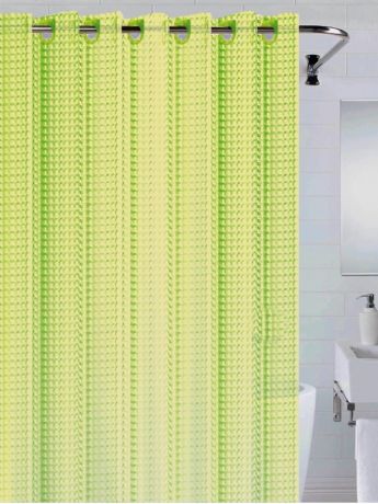 Шторка Bath Plus 3D 180x200cm Green NFD-3D-green