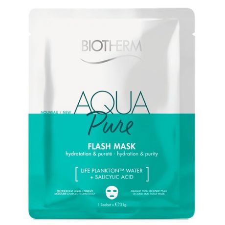 Biotherm Aqua Pure Тканевая маска для лица Увлажнение и очищение