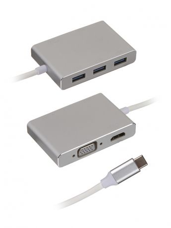 Хаб USB Palmexx 5в1 USB-C - HDMI+VGA+3xUSB 3.0 PX/HUB-024
