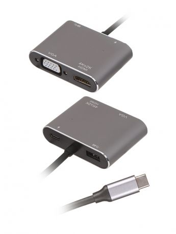 Хаб USB Palmexx 4в1 USB-C - HDMI+VGA+USB 3.0+USB-C PX/HUB-012