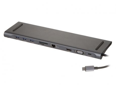 Док-станция Palmexx 10в1 USB-C - HDMI+VGA+3xUSB 3.0+USB-C+CR+LAN PX/HUB-DST-10IN1