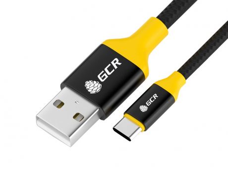 Аксессуар Greenconnect USB - Type-C 1.2m Black-Yellow GCR-52081