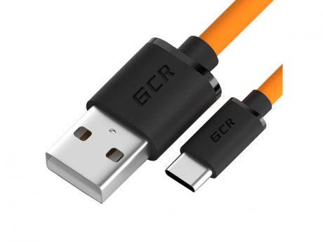 Аксессуар Greenconnect USB - Type-C 1.5m Orange-Black GCR-51920