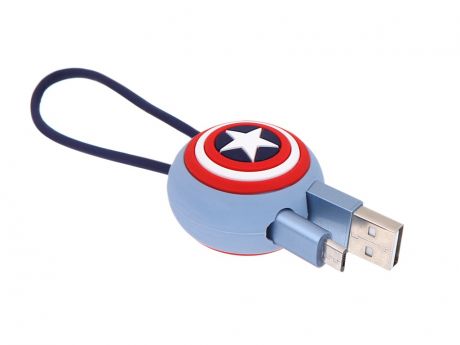 Аксессуар Red Line Marvel USB - Lightning 20cm Captain America УТ000018829